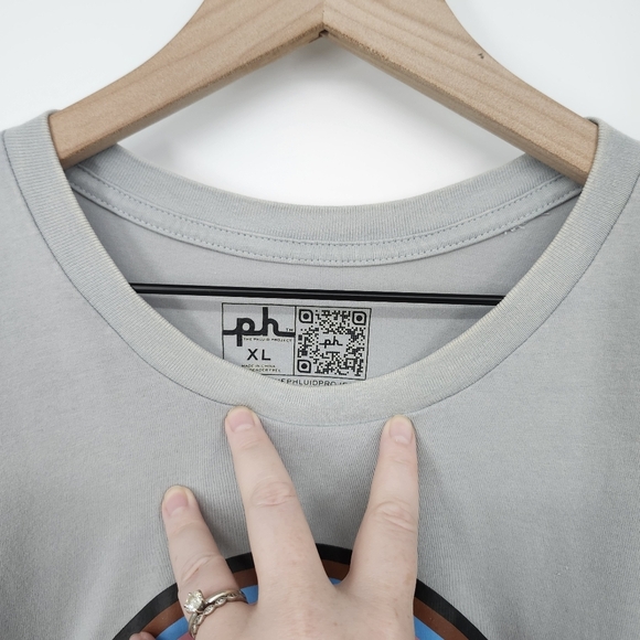 ph The Phluid Project Cropped T-Shirt Size XL Light Gray Rainbow Print Pride - Picture 4 of 8